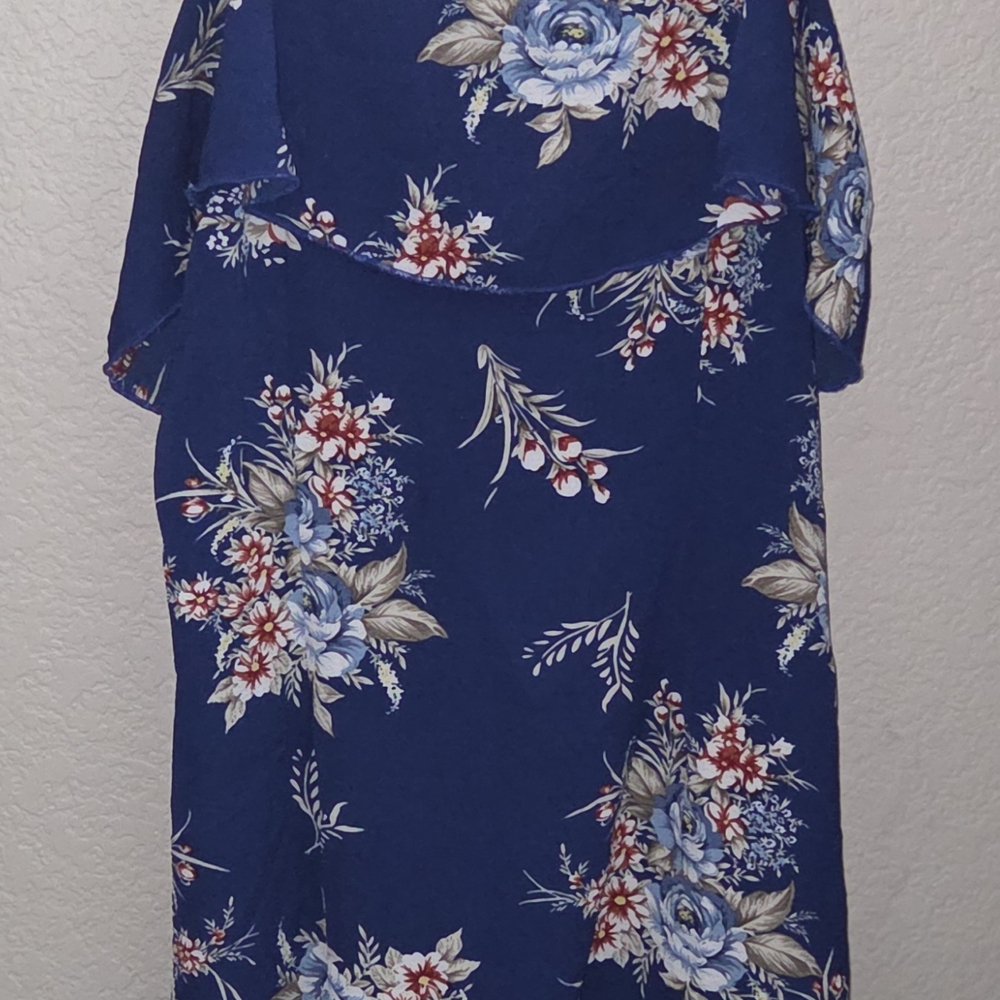 Windsor Blue Floral Midi Dress
